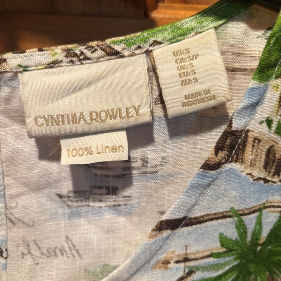 Cynthia Rowley Sleeveless Linen Amalfi Coast Dress Small - Picture 4 of 5